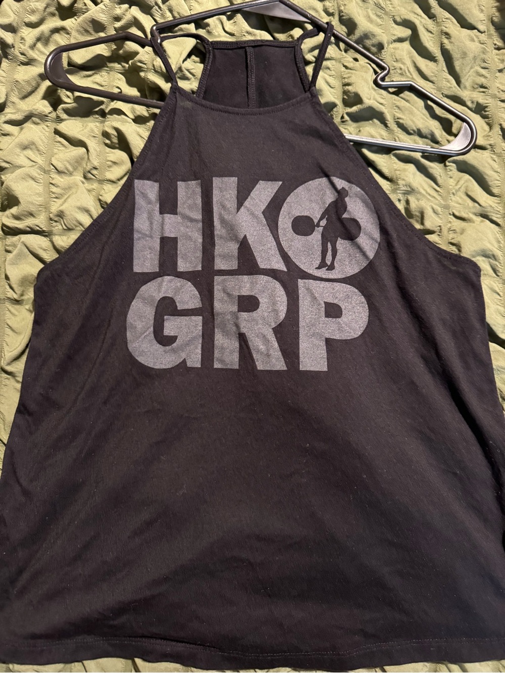 HKO GRP “hook grip” Black Girls' Halter Tank Top